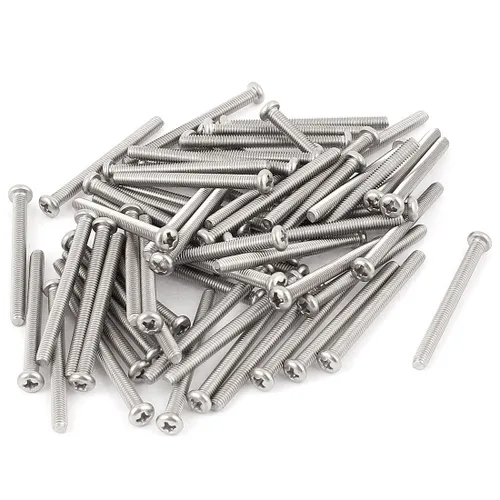 Miniatura 23 de uxcell Tornillos Phillips de cabeza cruzada de acero inoxidable 304 M2 x 0.118 in 60pcs