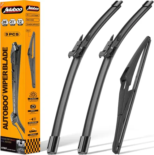 Miniatura 17 de AUTOBOO - Limpiaparabrisas de repuesto 26 + 20 pulgadas con limpiaparabrisas trasero de 12 pulgadas para BMW X3, X4, 2018, 2019, 2020, 2021, 2022