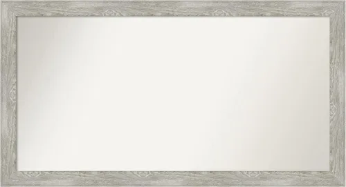 Miniatura 8 de Amanti Art Espejo de baño gris para sobre el fregadero, 31 x 48 pulgadas, espejo de tocador rectangular estrecho de color gris, marco de madera