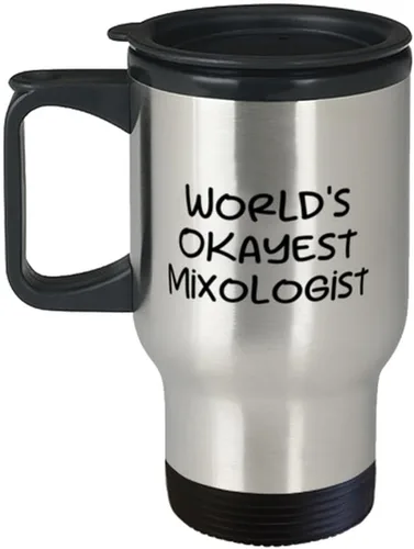 Hermosos regalos de mixólogo, mixólogo más bueno del mundo, taza de viaje de amor para compañeros de trabajo de compañeros de trabajo, suministros