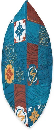 Miniatura 2 de Marvel Ms Kamala Khan - Almohada de patchwork, 16 x 16 pulgadas, multicolor