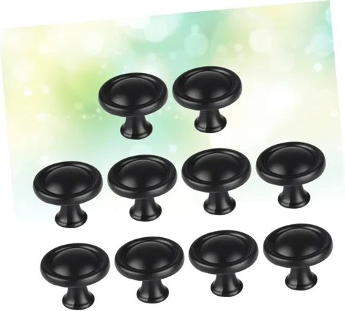 Miniatura 7 de OSALADI 20pcs aleación de aluminio manijas de gabinete redondo puerta tira hardware negro para gabinetes
