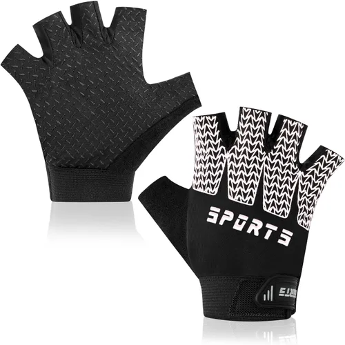 Bumobot Guantes de ciclismo deportivos sin dedos antideslizantes para niños pequeños, guantes de pesca de medio dedo para niños, ciclismo, escalada,