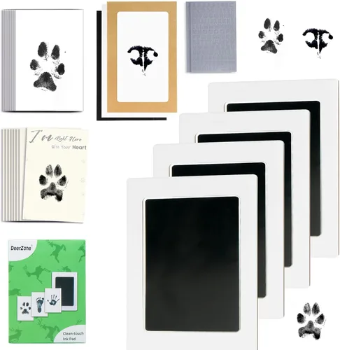 Miniatura 18 de DeerZone Kit de impresión de huellas sin tinta, kit de impresión de huellas de perro, kit de impresión de nariz de perro, almohadillas de tinta