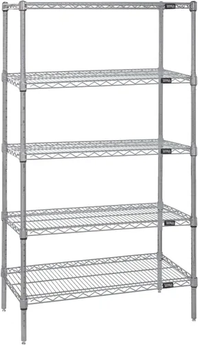Miniatura 39 de Quantum Storage Systems WR74-1824BK Kit de inicio para estantería de alambre de 4 niveles de altura de 74 pulgadas, acabado negro, 18 pulgadas