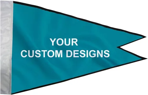 BannerBuzz Burgee - Bandera de doble cara con bolsillos para poste u ojales a la izquierda, tela de poliéster de punto de 90 GSM, impresión UV a