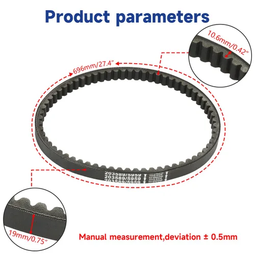 Miniatura 9 de Correa convertidora de par serie 30 5959 para Coleman KT196 CK196, 203589/5959 Go Kart Belt Reemplazo para Manco Comet 203589 Murray 12-8487 196cc