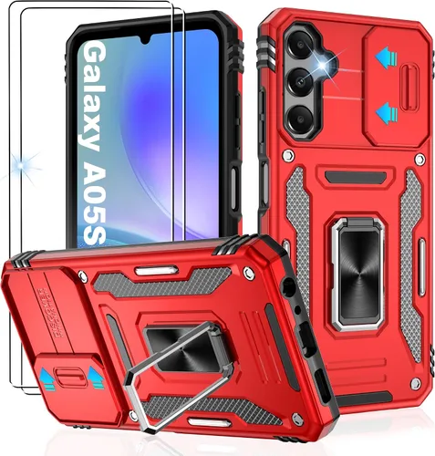 Miniatura 224 de Gritup para Samsung Galaxy S22 Funda con protectores de pantalla HD de 2 paquetes y cubierta deslizante para la cámara, protección contra caídas