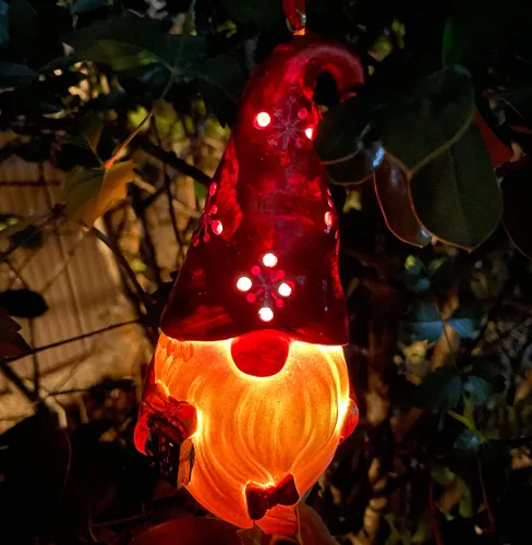 Miniatura 3 de Adornos de Navidad con gnomos iluminados para árbol de resina, decoración para colgar mesa de Navidad, adornos para decoración del hogar, 6.7