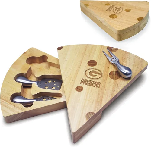 Miniatura 3 de PICNIC TIME Green Bay Packers - Juego de tablas de cortar y herramientas de queso suizo