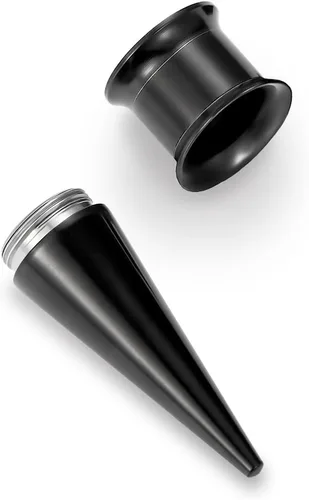 Miniatura 24 de vcmart 14G-00G - Kit de estiramiento de 36 piezas de calibre de oído, tapones cónicos, ojales, acero de grado de implante