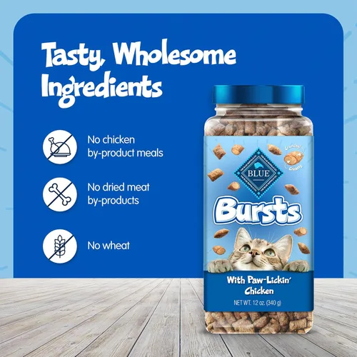 Miniatura 7 de Blue Buffalo - Premios crujientes Bursts para gatos, de pollo, tarro de 340,1 g