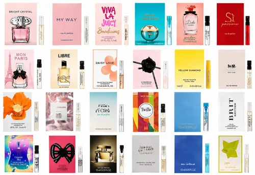 Set de descubrimiento muestrario de perfume de diseñador para mujer lote x 12 frascos de muestra - Muestras de fragancias de gama alta para mujer,