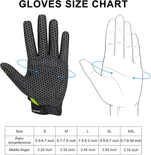 Miniatura 7 de Guantes de ciclismo para hombres y mujeres, guantes de ciclismo con pantalla táctil, guantes de ciclismo para bicicleta de montaña, para fitness