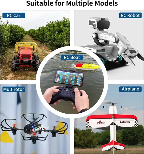 Miniatura 5 de Radiolink T8S 8 canales 2.4G RC tamaño bolsillo transmisor y receptor R8EF RX, control remoto de radio, batería recargable incorporada 1S para Quad