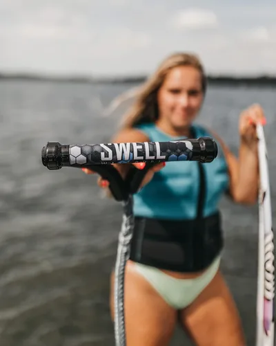Miniatura 3 de Cuerda de Wakesurf Pro - 24' 3 Sección 3/4" Línea Gris