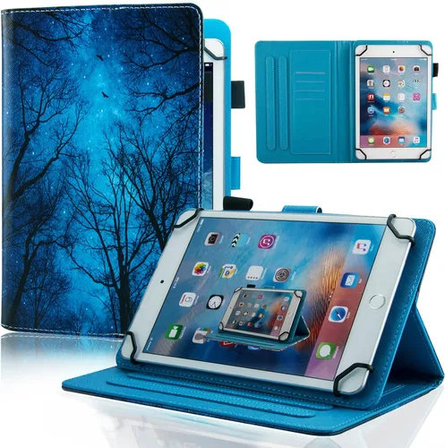 Dteck Funda universal para tablet de 7.9 a 8.4 pulgadas, funda plegable de piel con tapa para Onn de 8 pulgadas, Samsung Galaxy Tab 8.0 pulgadas 8.4