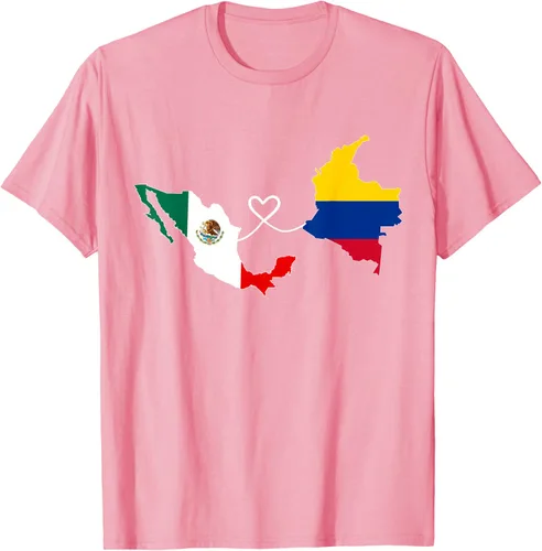 Miniatura 74 de Camiseta Half Colombian Half Mexican Flag Map DNA Mexico Colombia