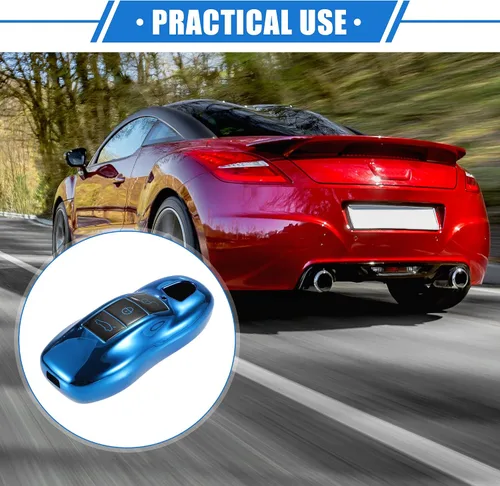 Miniatura 2 de Funda protectora para llavero de automóvil con control remoto de 3 botones, compatible con Porsche Cayenne Panamera 2011-2017, protección completa