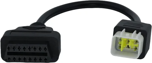 Miniatura 7 de Adaptador OBD2 apto para Delphi 6pin para Benelli cable de diagnóstico de motocicleta de 6 pines a 16 pines, conector de 6 pines compatible