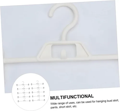 Miniatura 5 de Housoutil Perchas para pantalones para faldas, colgador de corbatas, colgador de trajes, perchas con clip para colgar colgadores, colgadores