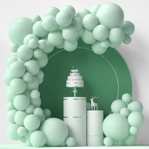 Miniatura 14 de Kit de arco de 84 globos negros, globos de látex negro mate de 5 pulgadas, 12 pulgadas, 18 pulgadas para cumpleaños, baby shower, boda