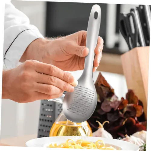 Miniatura 4 de 2 piezas de acero inoxidable ajo, jengibre, rallador de cuchara, herramienta de cocina para triturar fácilmente picar para ajo, frutos secos