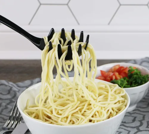Miniatura 4 de Reston Lloyd - Cuchara de espagueti, tenedor con mango ergonómico, resistente al calor, libre de BPA, utensilio de melamina de 11.5 pulgadas