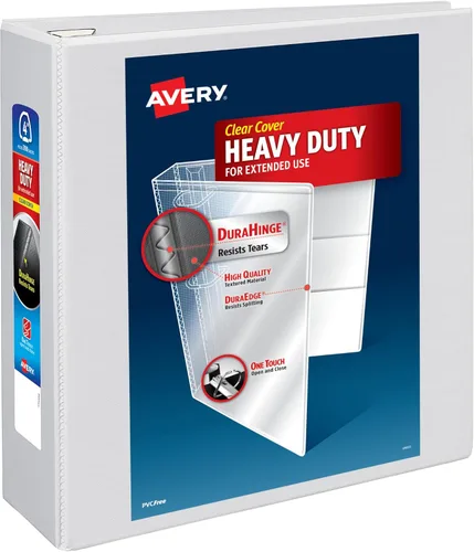 Miniatura 11 de Carpeta resistente Avery para trabajos, Blanco Paquete de 10
