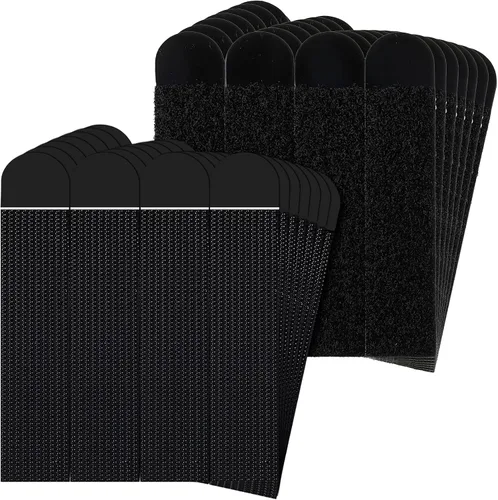 Miniatura 8 de Zonon 40 pares (80 tiras) de tiras para colgar cuadros, kit de colgador de cuadros, tiras resistentes, tiras extraíbles de gancho y bucle, cinta