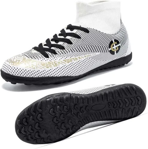 HESBITEUL Zapatos de fútbol para hombre, atléticos, para interiores y exteriores, cómodos, para niños, fútbol americano, zapatos deportivos de alto