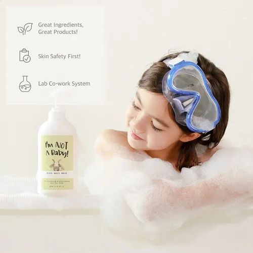 Miniatura 3 de I'm NOT A Baby! Gel de baño para niños, probado por dermatólogos, libre de alérgenos, libre de crueldad, PETA, suave para niños, leche de cabra, 10