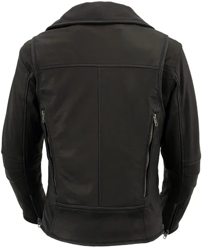 Miniatura 3 de Milwaukee Leather chamarra de piel con ventilación para motocicleta, para mujer