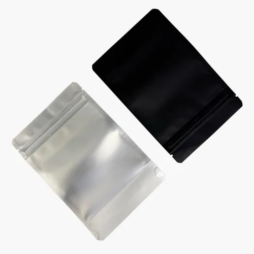 Miniatura 9 de PABCK 50 bolsas resellables de Mylar color negro, bolsas autosellables para almacenamiento de alimentos, dulces y café, bolsas de plástico
