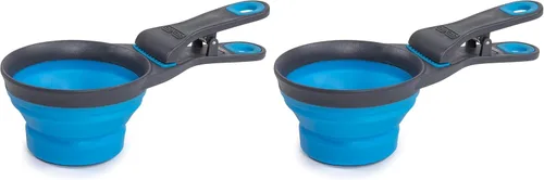 Miniatura 25 de Dexas Pets Cuchara KlipScoop Plegable Plegable para Comida Seca de Perro y Clip para Bolsa de Comida de Perro, Capacidad de 2 Tazas, Azul Pro Azul