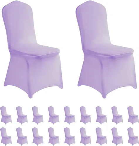 Miniatura 12 de LZY 6 piezas Fundas de Silla de Spandex Elásticas Fundas Deslizables para Fiestas de Boda, Fundas de Decoración de Sillas de Comedor y Banquete Negro