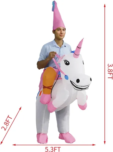 Miniatura 4 de HZGDEJTG Ropa inflable del montar a caballo blanco, ropa inflable para los adultos