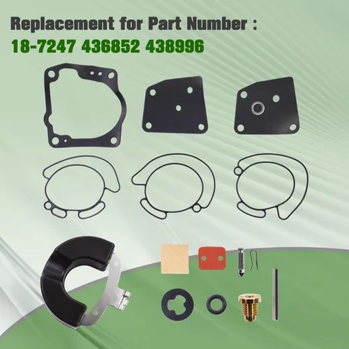 Miniatura 4 de ALL-CARB Kit de reparación de carbohidratos de repuesto para Johnson Evinrude V4 V6 (90-175hp) 18-7247 436852 438996