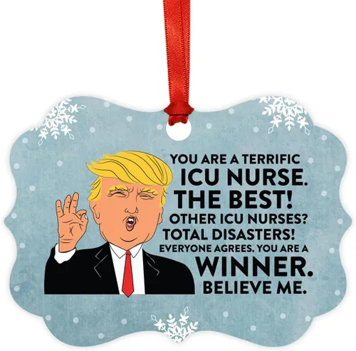 Miniatura 11 de Andaz Press Presidente Donald Trump Fancy Frame Recuerdo Adorno de Navidad Regalo de broma Ejecutivo de Cuenta, 1 paquete, Divertidas Ideas
