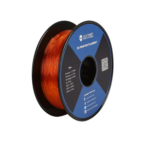 Miniatura 10 de Bobina de filamentos para impresoras 3D SainSmart, 0.06 pulgadas, flexible, TPU, 1,7 libras, Negro, 1