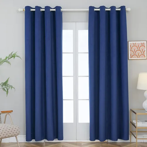 Miniatura 12 de FY FIBER HOUSE Cortinas cortas opacas completas, modernas con aislamiento térmico, cortinas pequeñas para ventana de dormitorio o sala de estar