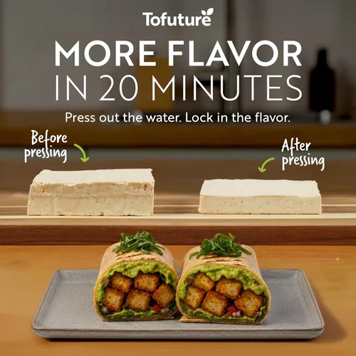Miniatura 2 de Tofuture Prensa de tofu de Tofuture - La prensa original y mejor para tofu. Elimina fácil y rápidamente el agua del tofu para mejorar el sabor y dar