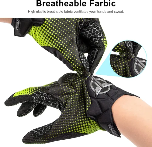 Miniatura 3 de Guantes de ciclismo para hombres y mujeres, guantes de ciclismo con pantalla táctil, guantes de ciclismo para bicicleta de montaña, para fitness