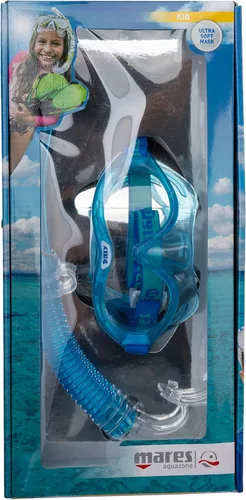 Miniatura 6 de Mares Kids' Combo Dilly, TPE Face Piece Mask & Ergonomic Snorkel Swimming Snorkeling Set for Ages 4-7