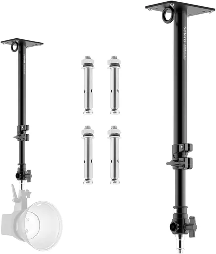 Soporte de pared para estudio de fotografía, brazo de brazo de montaje en pared para cámara de hasta 22 pulgadas para monolights, paraguas,