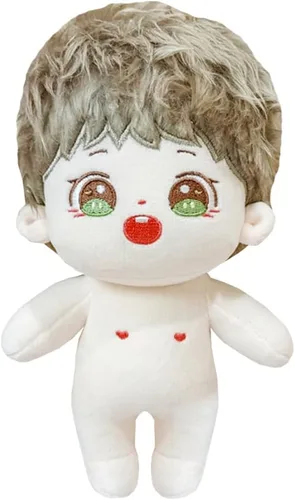 Miniatura 32 de niannyyhouse Muñeca de peluche de 7.9 in para niña, cuerpo de peluche humanoide, sin atributo, 8 pulgadas, cuerpo normal, ropa de vestir, regalos