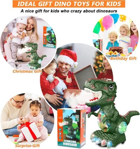 Miniatura 2 de Juguetes de dinosaurio para niños de 3 años, juguete de música de rugido y luces para niños y niñas de 3 a 4 años, juguete de dinosaurio