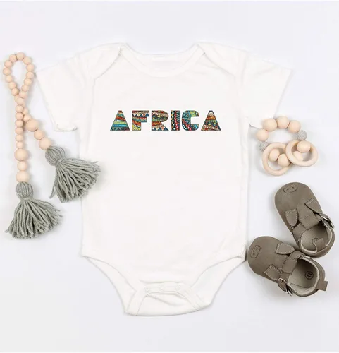 Miniatura 4 de TripleBDesigns Africa - Mono para recién nacido, diseño de bandera