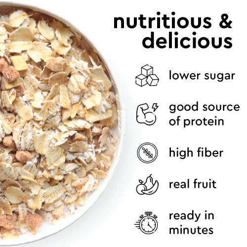 Miniatura 7 de Mylk Labs - Avena instantánea – Manzana – Sin nueces, sin gluten, alta fibra, alto en proteínas, desayuno bajo en azúcar, paquete de 6