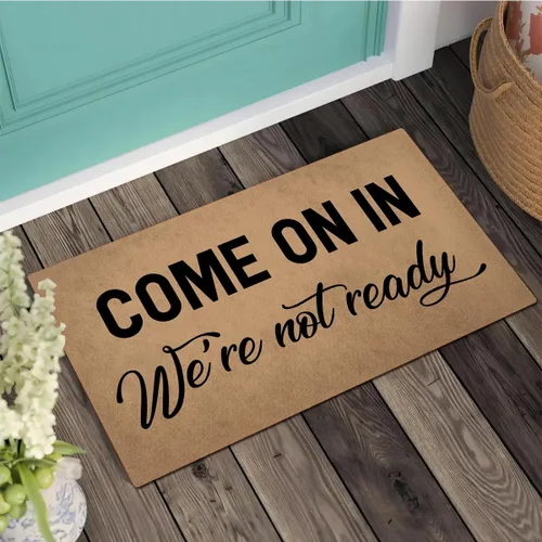 Miniatura 2 de Divertido felpudo de bienvenida (23.6 x 15.7 pulgadas) antideslizante de goma para la parte trasera de la casa, regalo para la puerta de entrada